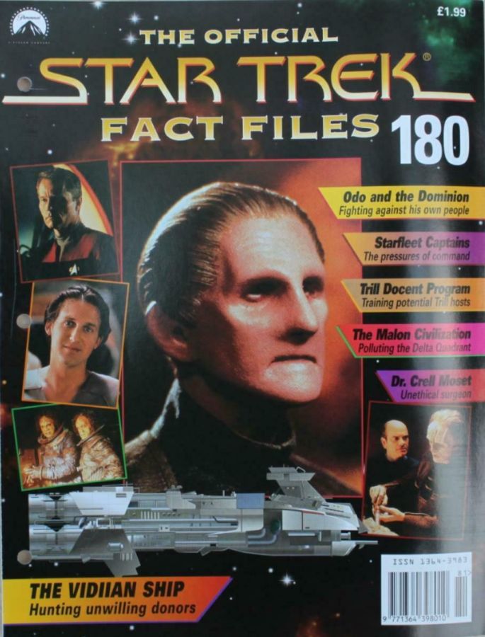 STAR TREK FACT FILES magazine side cover Issue 180  