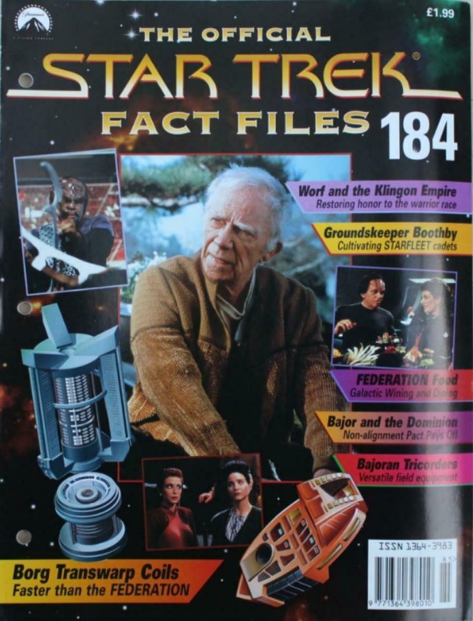 STAR TREK FACT FILES magazine side cover Issue 184  