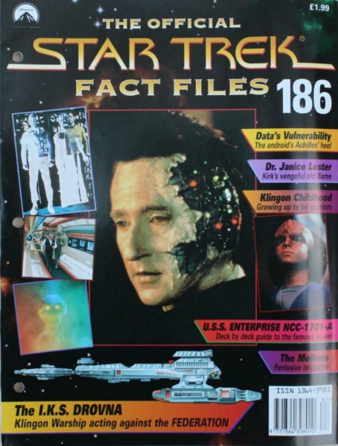 STAR TREK FACT FILES magazine side cover Issue 186  