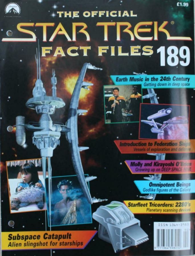 STAR TREK FACT FILES magazine side cover Issue 189  