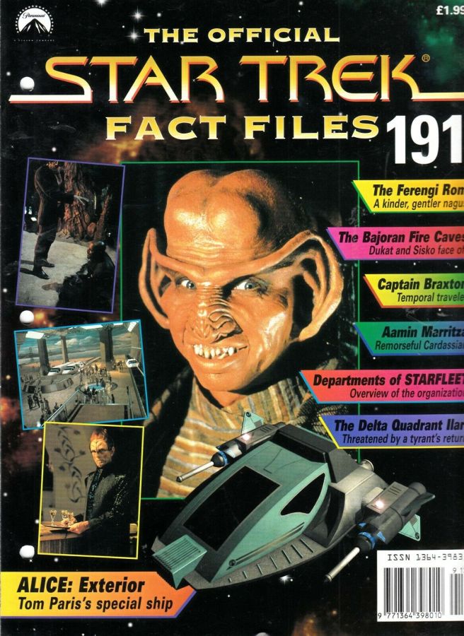 STAR TREK FACT FILES magazine side cover Issue 191  