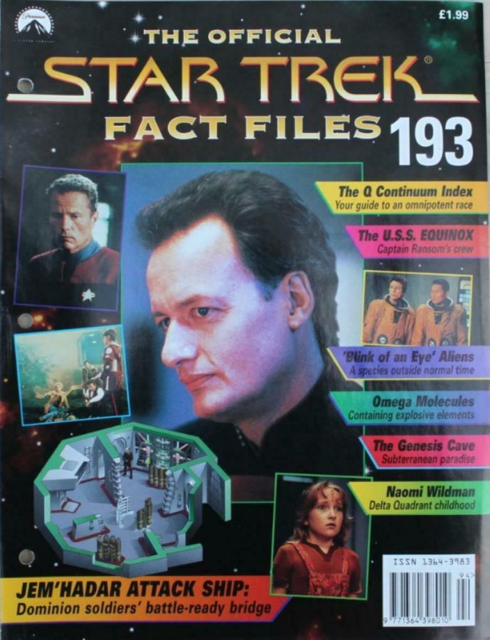 STAR TREK FACT FILES magazine side cover Issue 193  
