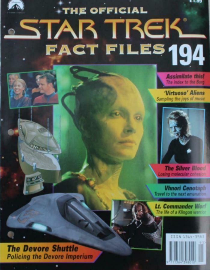 STAR TREK FACT FILES magazine side cover Issue 194  