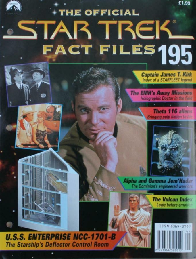 STAR TREK FACT FILES magazine side cover Issue 195  