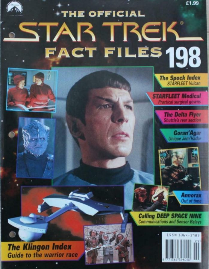 STAR TREK FACT FILES magazine side cover Issue 198  