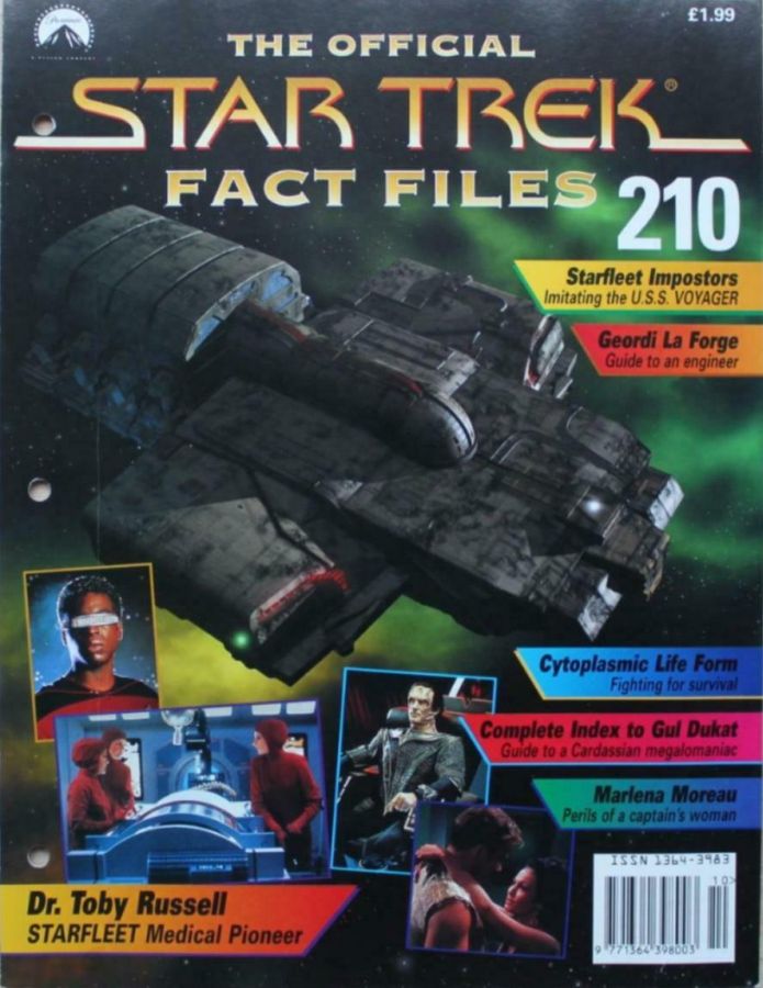 STAR TREK FACT FILES magazine side cover Issue 210  
