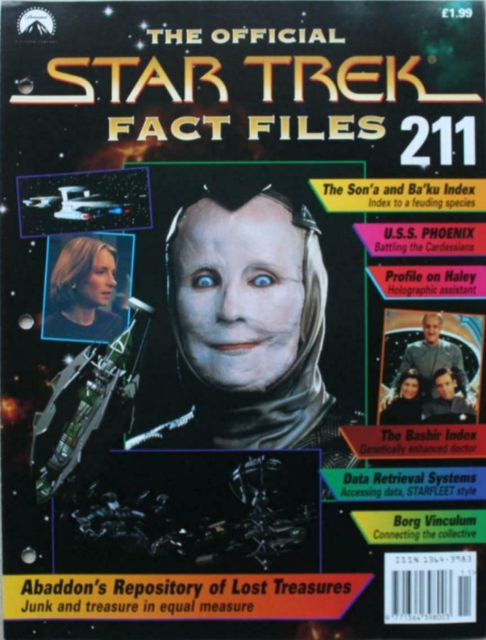 STAR TREK FACT FILES magazine side cover Issue 211  