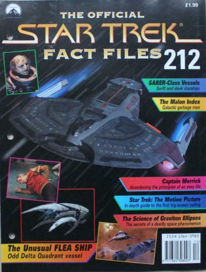 STAR TREK FACT FILES magazine side cover Issue 212  