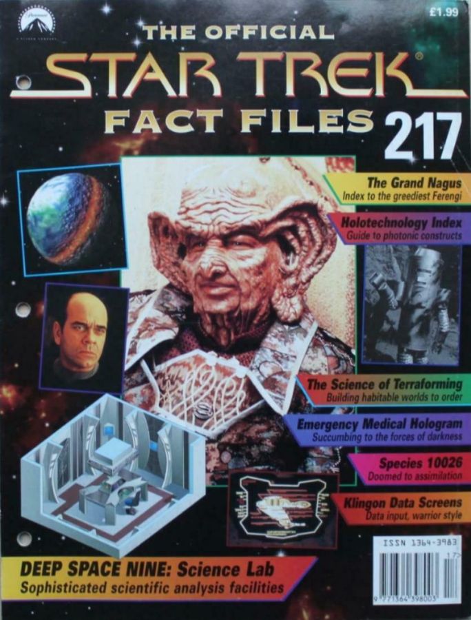 STAR TREK FACT FILES magazine side cover Issue 217  