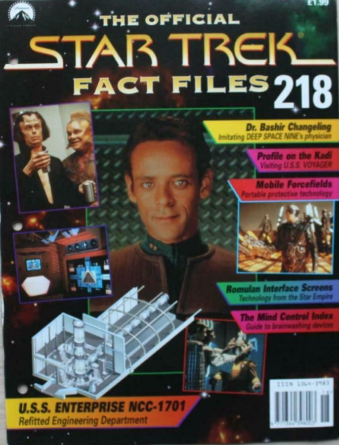 STAR TREK FACT FILES magazine side cover Issue 218  