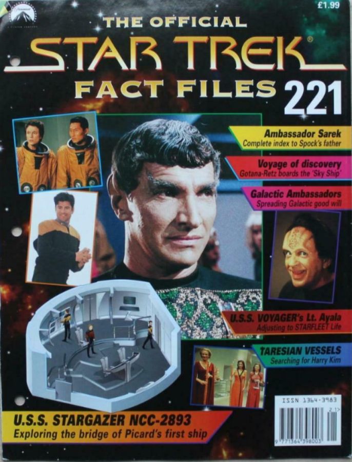 STAR TREK FACT FILES magazine side cover Issue 221  