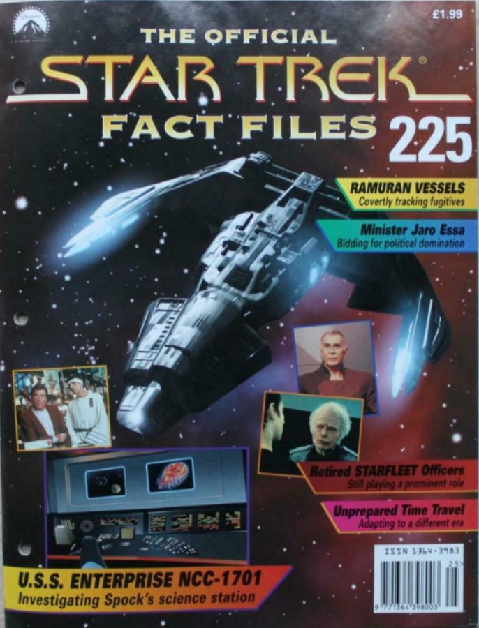 STAR TREK FACT FILES magazine side cover Issue 225  
