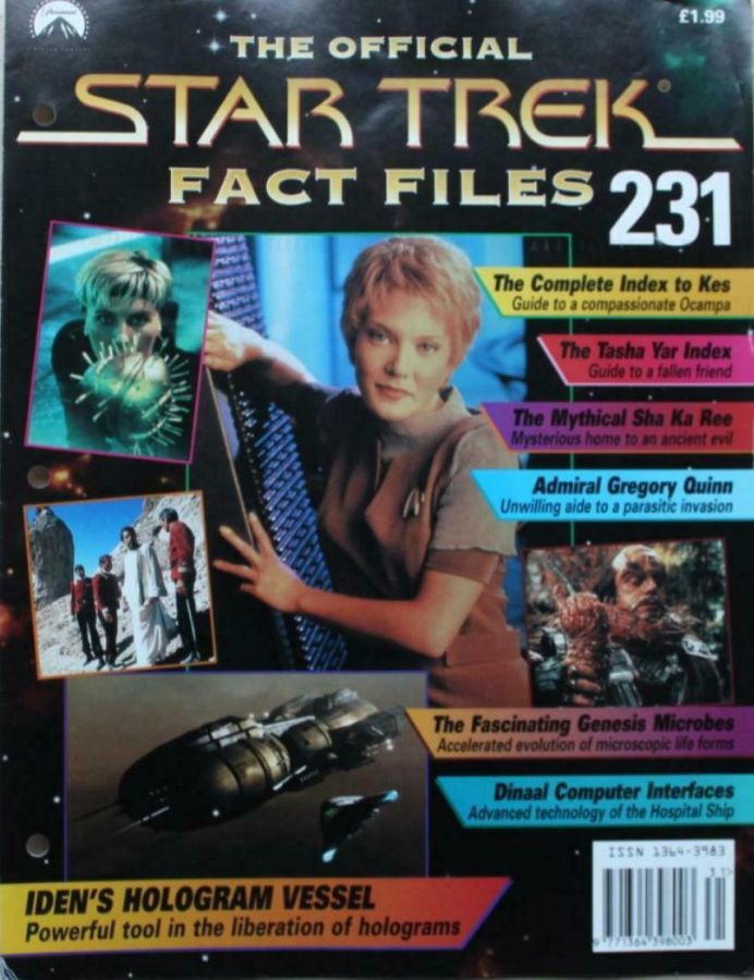 STAR TREK FACT FILES magazine side cover Issue 231  