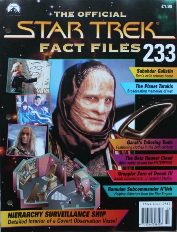 STAR TREK FACT FILES magazine side cover Issue 233  