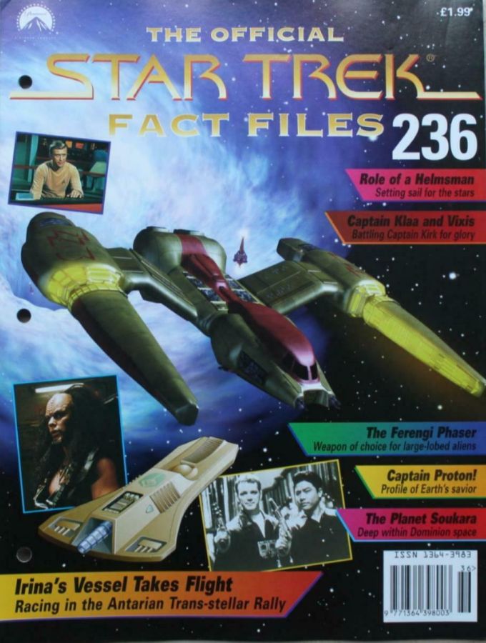 STAR TREK FACT FILES magazine side cover Issue 236  