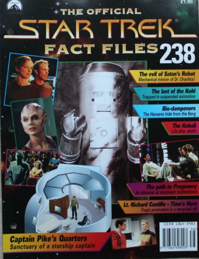 STAR TREK FACT FILES magazine side cover Issue 238  