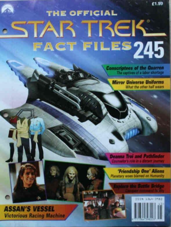 STAR TREK FACT FILES magazine side cover Issue 245  