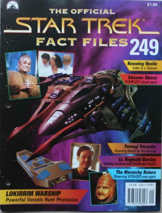 STAR TREK FACT FILES magazine side cover Issue 249  