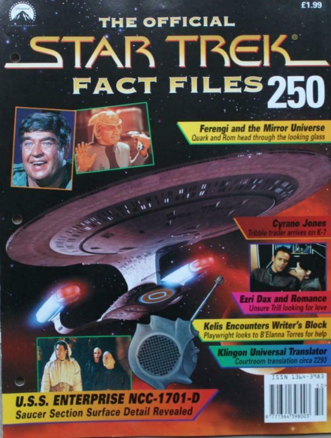 STAR TREK FACT FILES magazine side cover Issue 250  