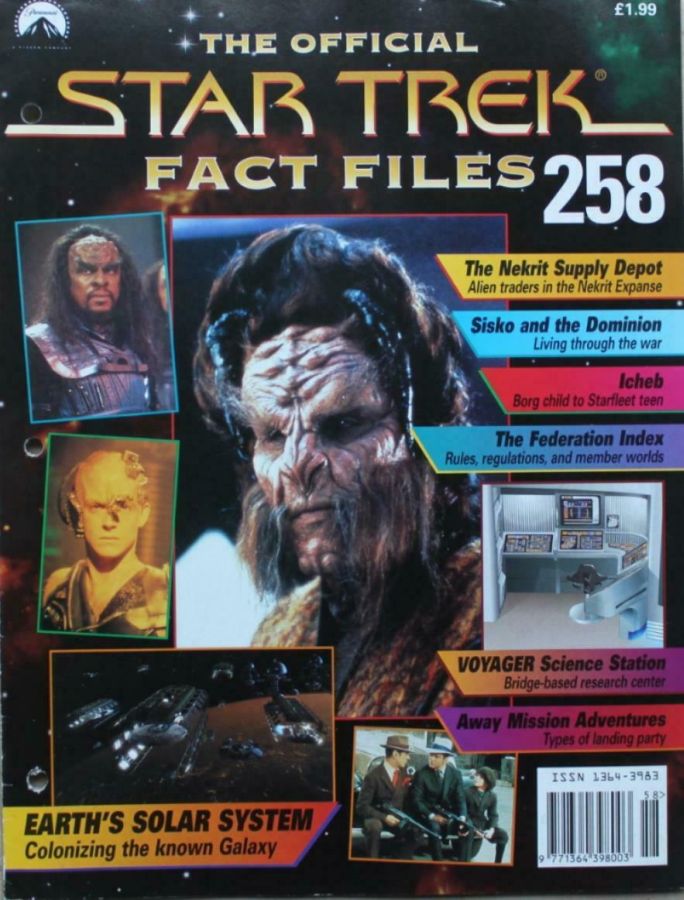 STAR TREK FACT FILES magazine side cover Issue 258  
