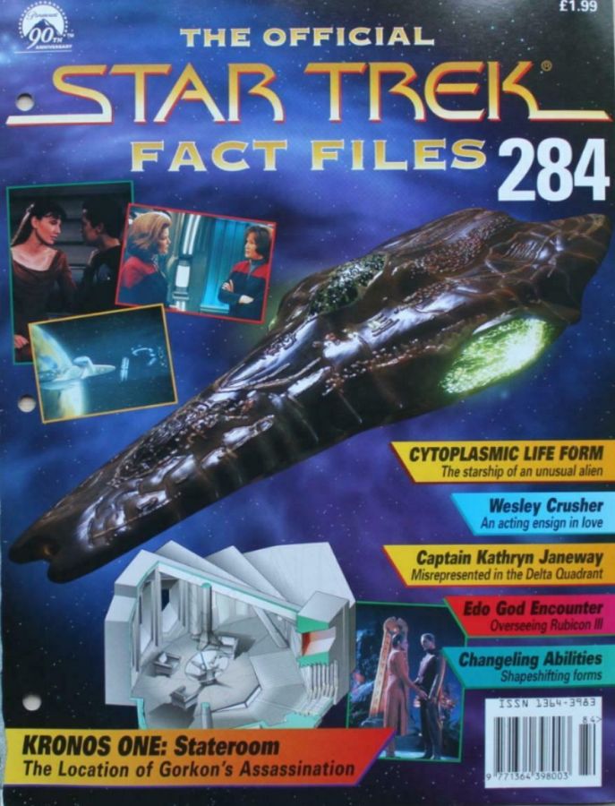 STAR TREK FACT FILES magazine side cover Issue 284  