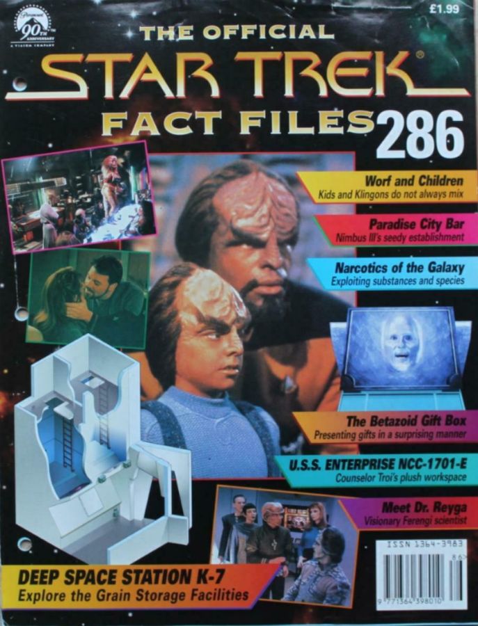 STAR TREK FACT FILES magazine side cover Issue 286  