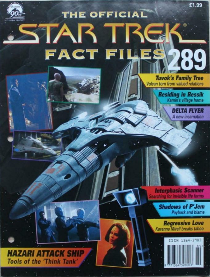 STAR TREK FACT FILES magazine side cover Issue 289  
