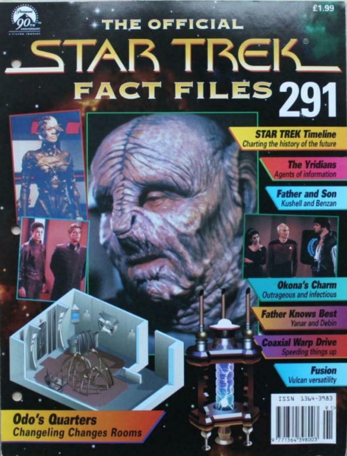 STAR TREK FACT FILES magazine side cover Issue 291  