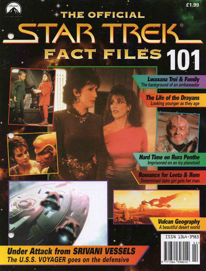 STAR TREK FACT FILES magazine side cover Issue 101   