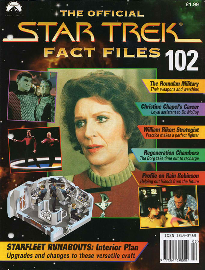 STAR TREK FACT FILES magazine side cover Issue 102   