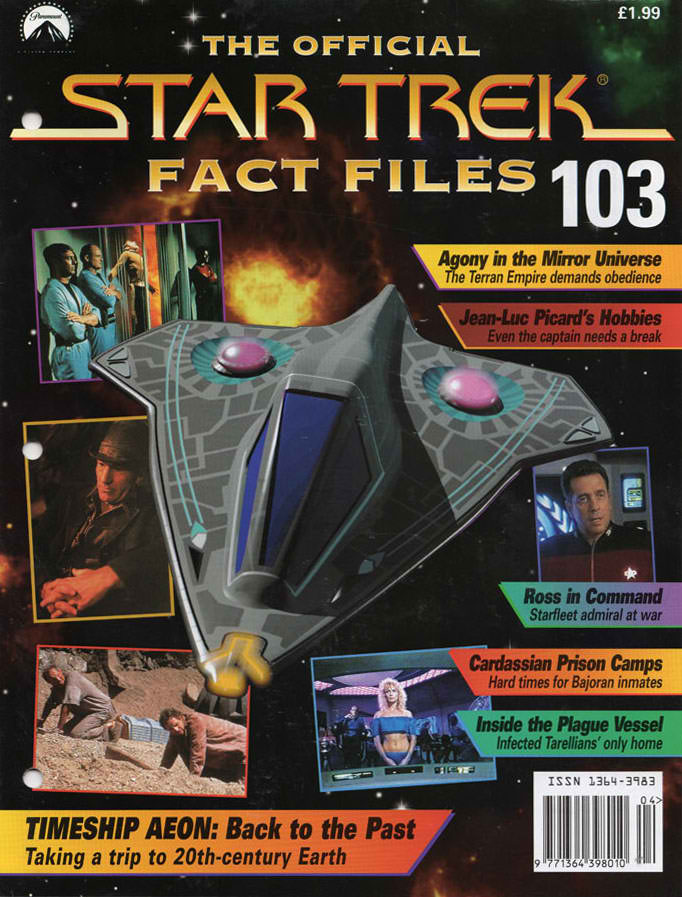STAR TREK FACT FILES magazine side cover Issue 103   