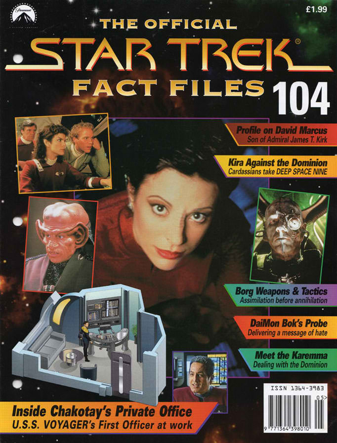 STAR TREK FACT FILES magazine side cover Issue 104   