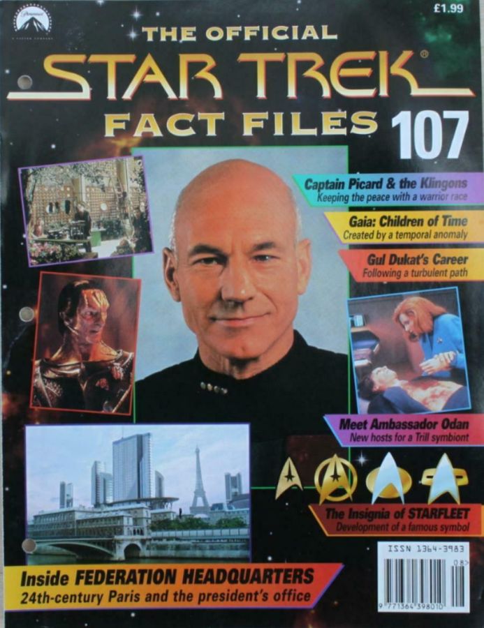STAR TREK FACT FILES magazine side cover Issue 107  