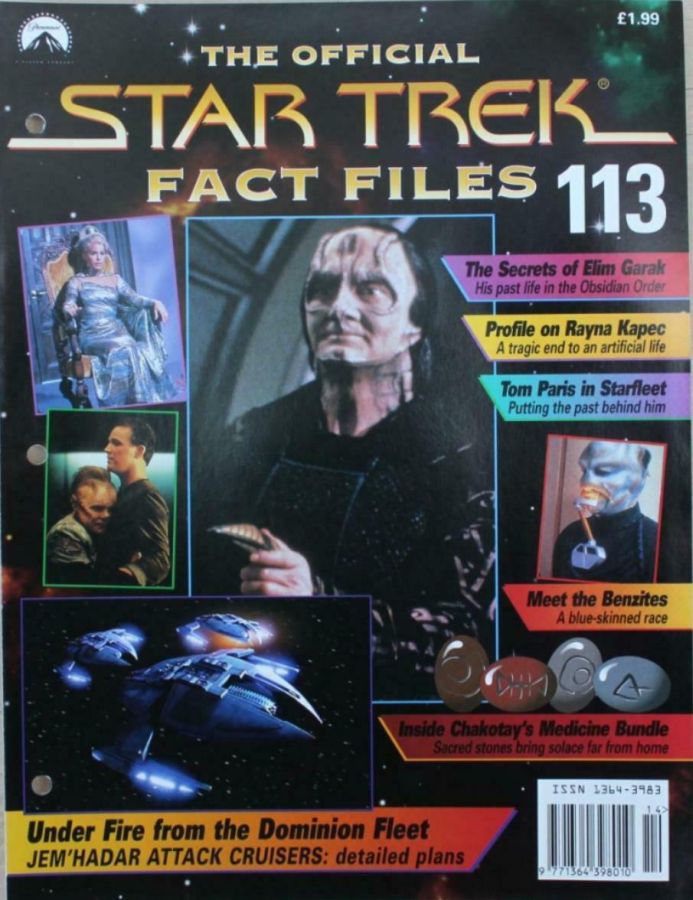 STAR TREK FACT FILES magazine side cover Issue 113  