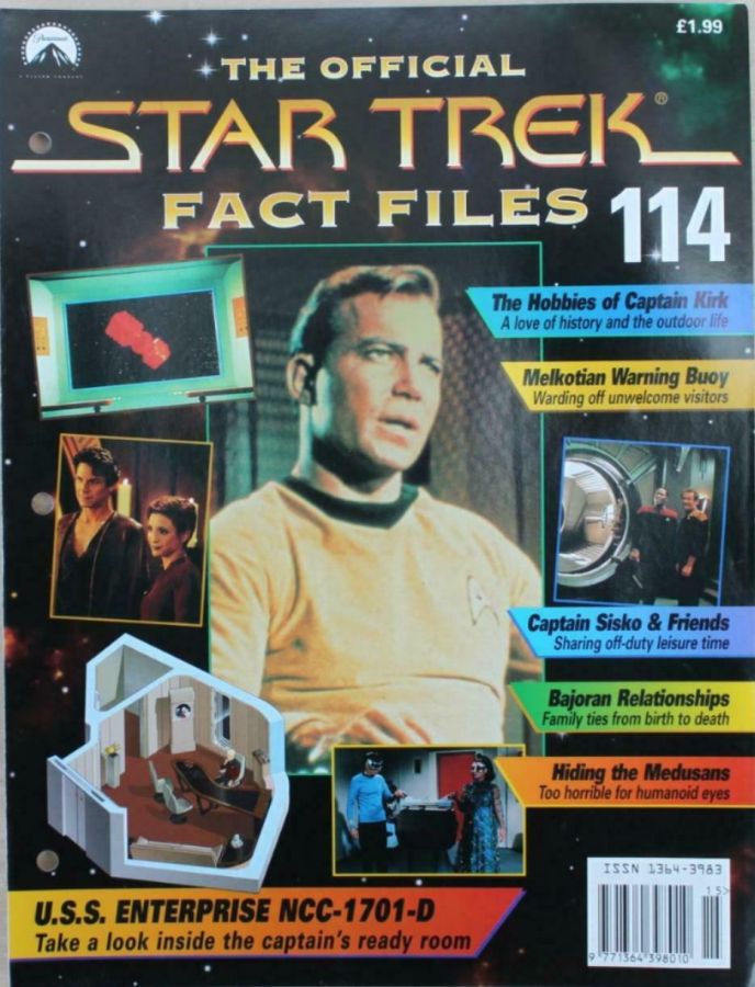 STAR TREK FACT FILES magazine side cover Issue 114  