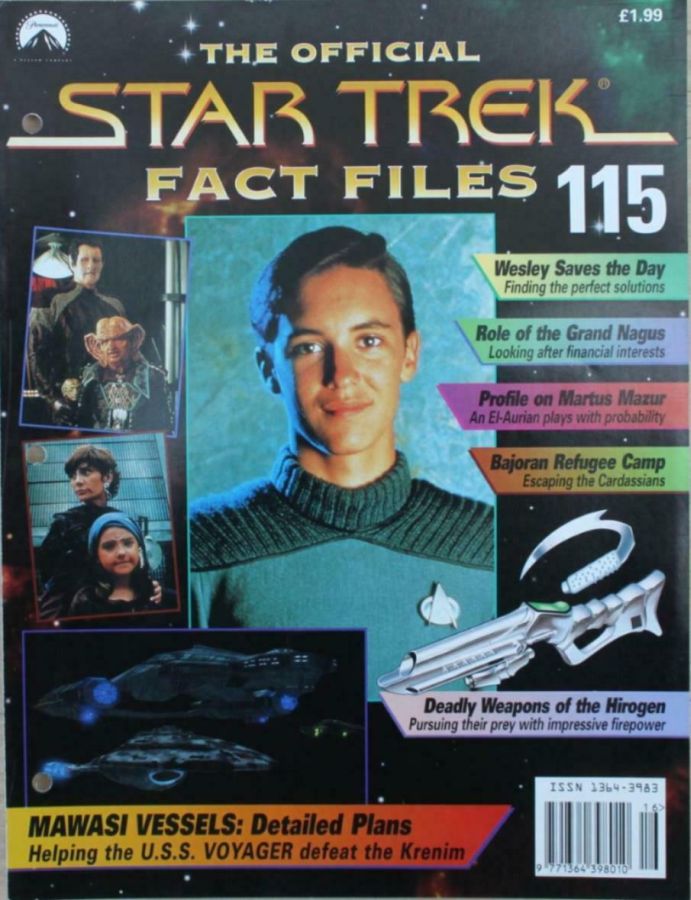 STAR TREK FACT FILES magazine side cover Issue 115  