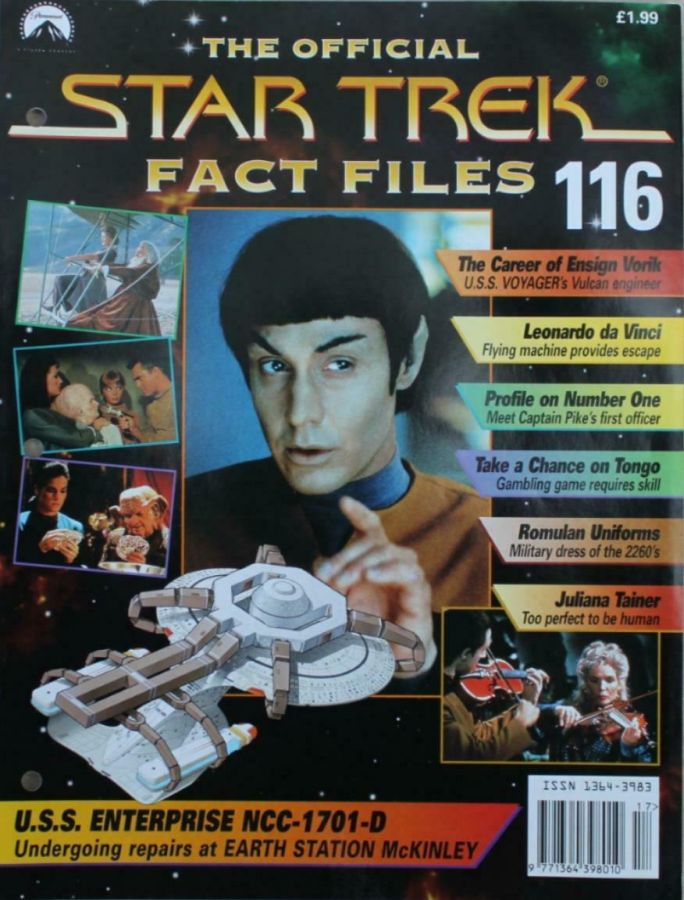 STAR TREK FACT FILES magazine side cover Issue 116  