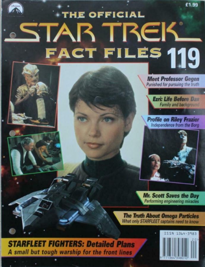 STAR TREK FACT FILES magazine side cover Issue 119  