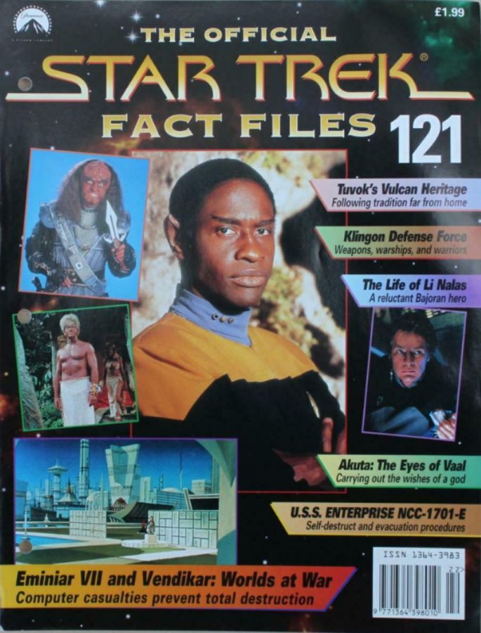 STAR TREK FACT FILES magazine side cover Issue 121  