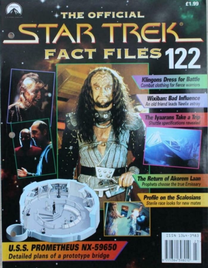 STAR TREK FACT FILES magazine side cover Issue 122  