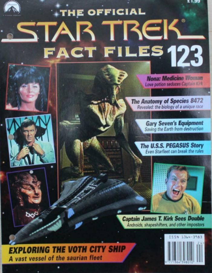 STAR TREK FACT FILES magazine side cover Issue 123  
