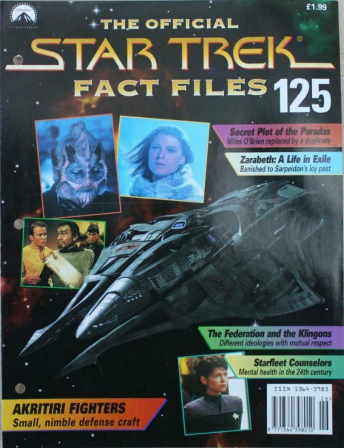 STAR TREK FACT FILES magazine side cover Issue 125  