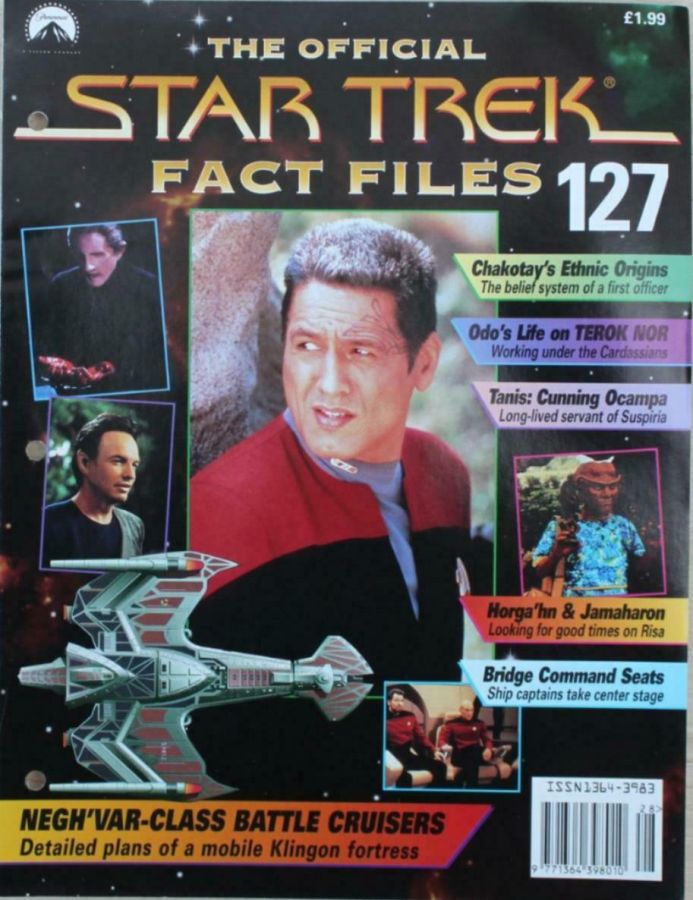 STAR TREK FACT FILES magazine side cover Issue 127  
