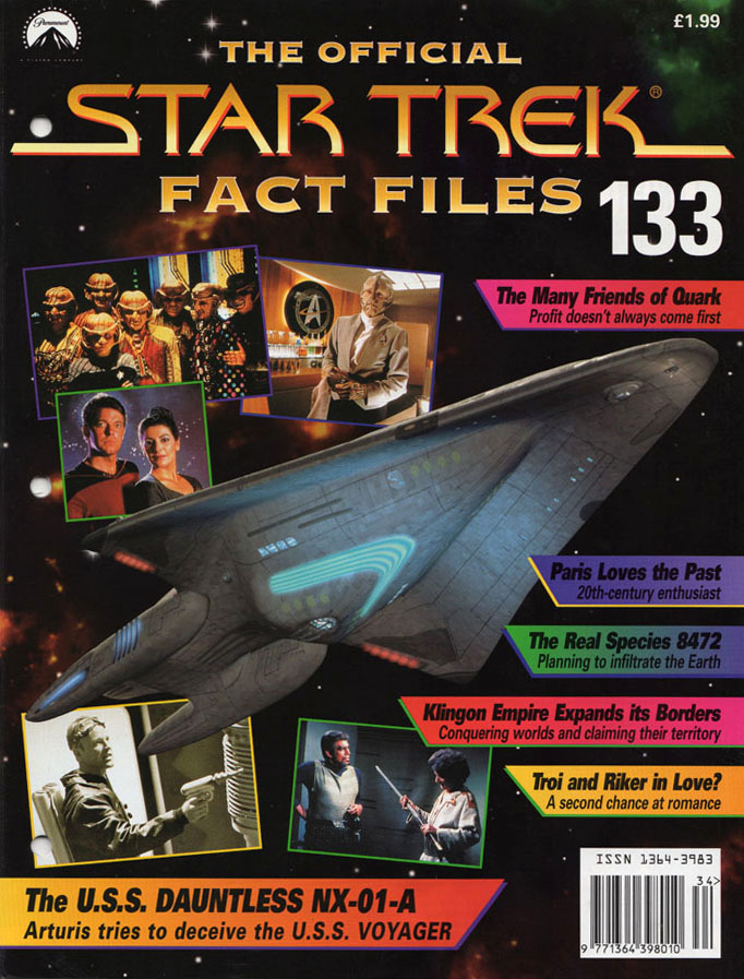 STAR TREK FACT FILES magazine side cover Issue 133   
