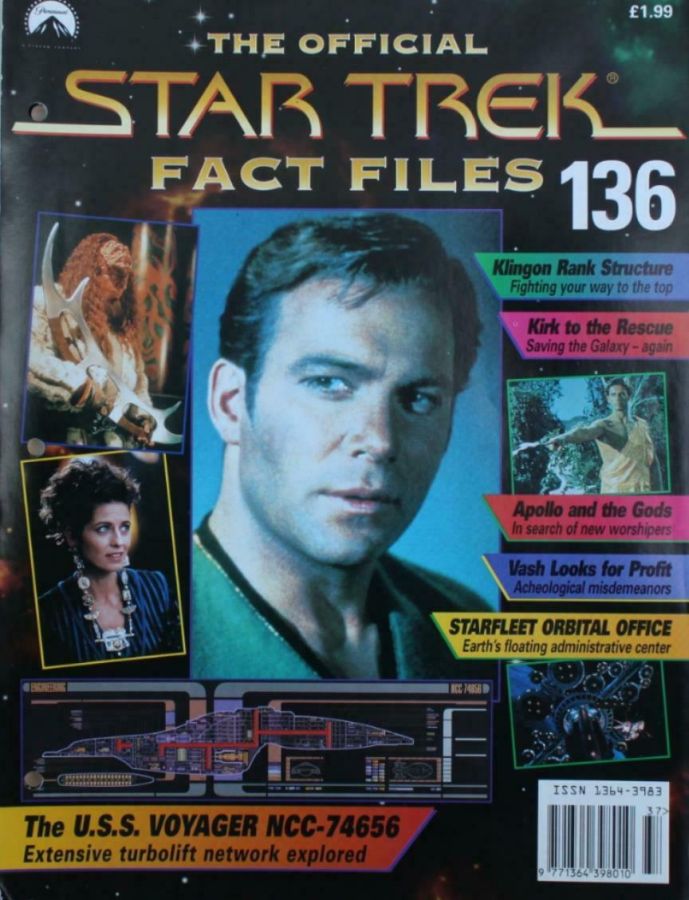 STAR TREK FACT FILES magazine side cover Issue 136  