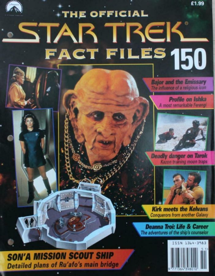STAR TREK FACT FILES magazine side cover Issue 150  
