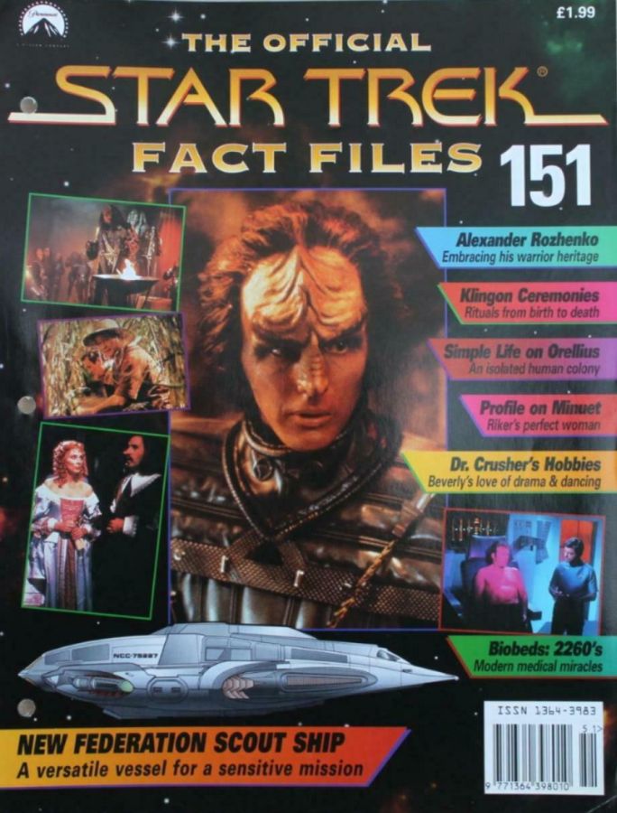 STAR TREK FACT FILES magazine side cover Issue 151  
