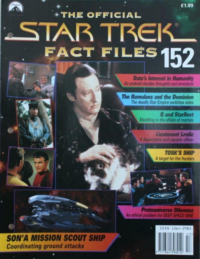 STAR TREK FACT FILES magazine side cover Issue 152  