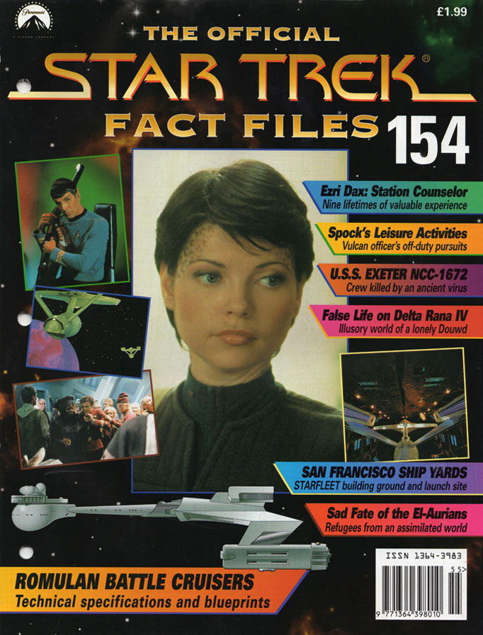 STAR TREK FACT FILES magazine side cover Issue 154   