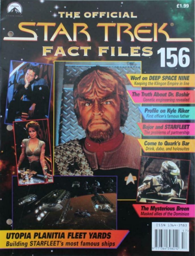 STAR TREK FACT FILES magazine side cover Issue 156  